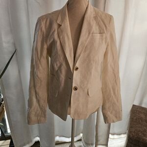 banana republic White Linen Blazar Size 2 Elegant